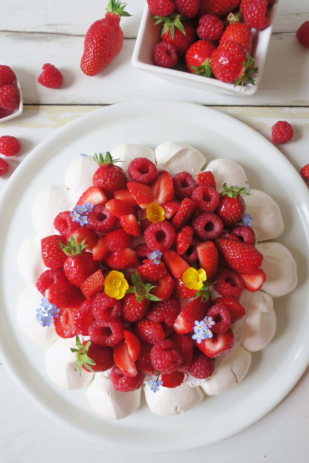 pavlova aux fruits rouges