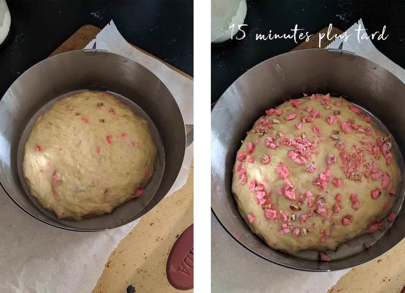 brioche aux pralines roses