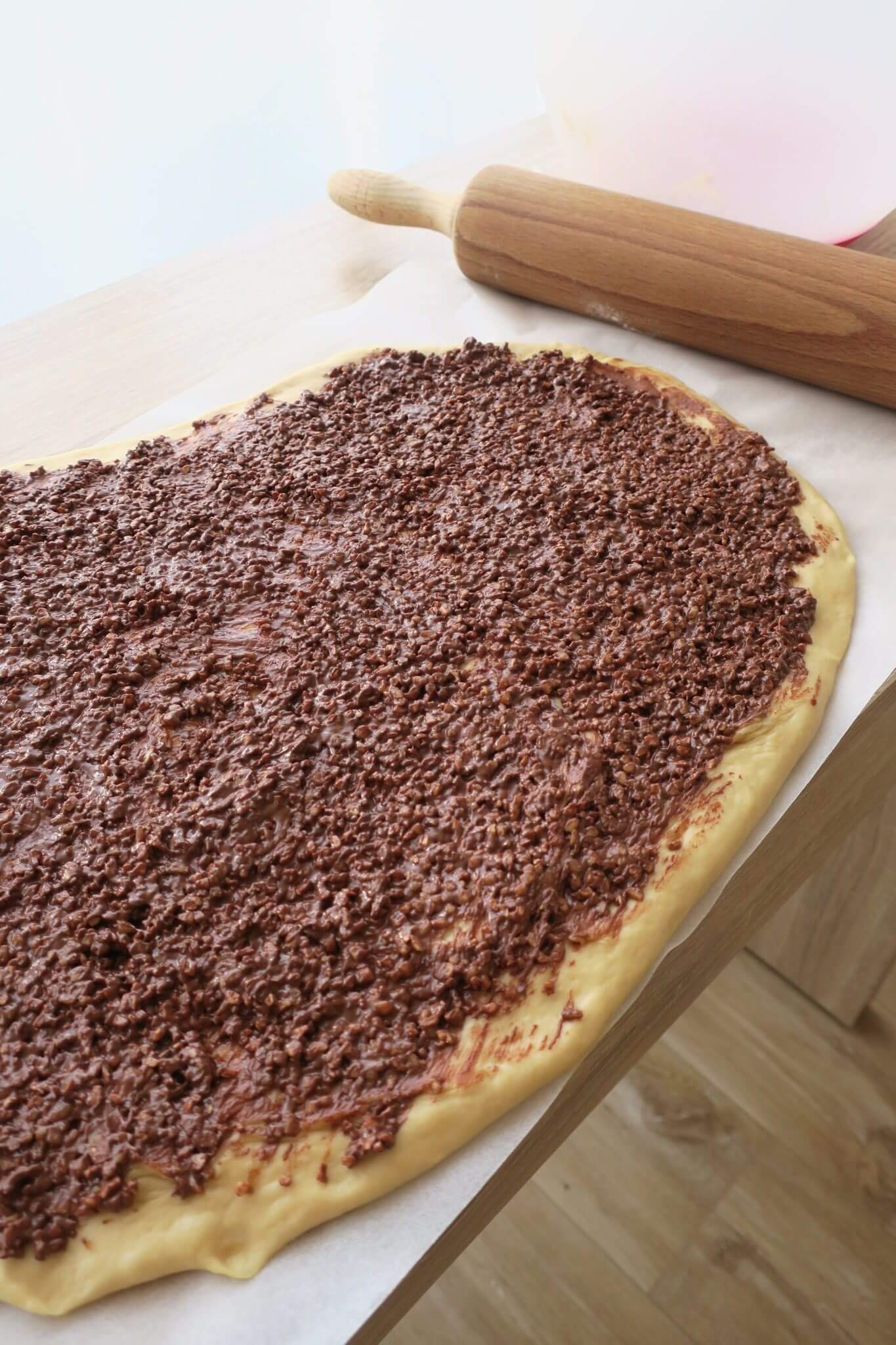 recette brioche chocolat pralin