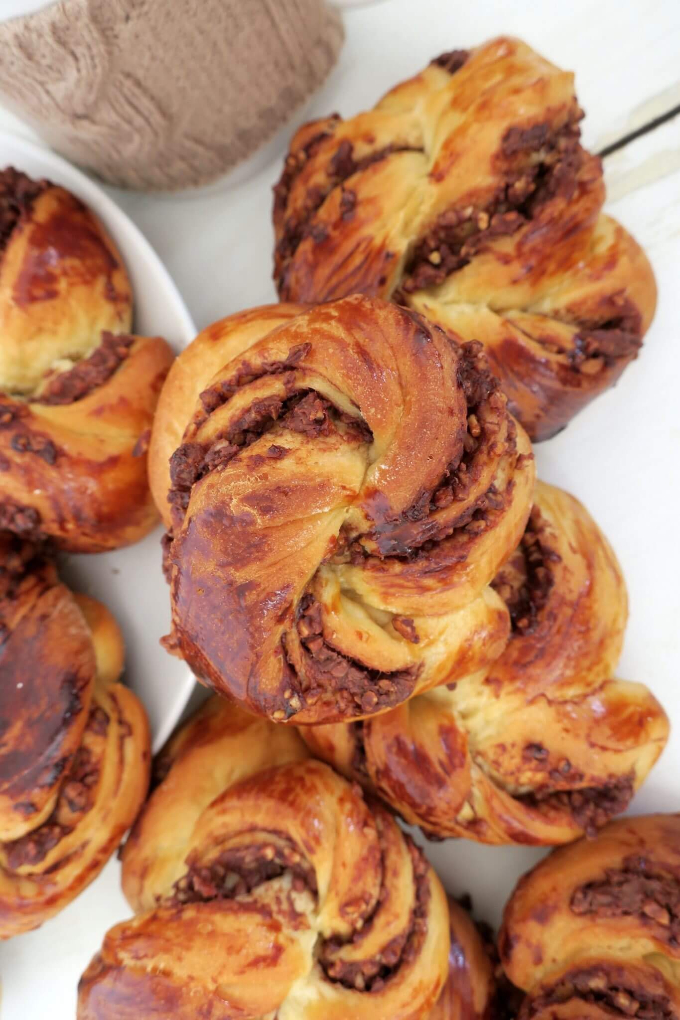 recette brioche chocolat pralin